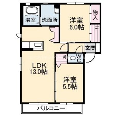 クレール　A棟の物件間取画像